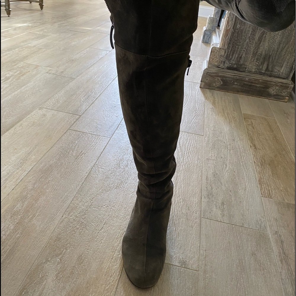 Valentino over knee suede boot